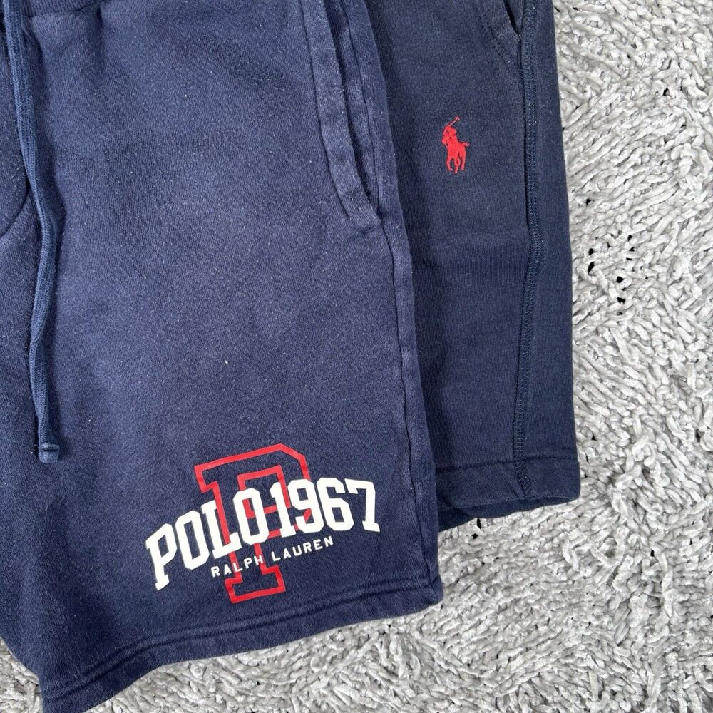 Polo Ralph Lauren Sweat Short Bundle of Two Men's Size Small Navy Blue Athletic